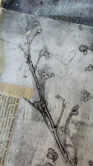 Buch-Illustration als Teil der Collage-Reihe