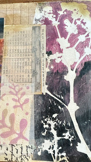 Buch-Illustration mit floralen Motiven